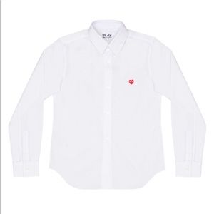 Never worn Comme Des Garçon Play white button down